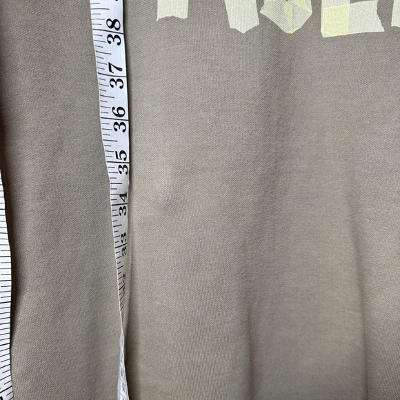 ADER ERROR Tape Logo Spellout Beige Green Pullover Sweatshirt Size A1 US Size S - Picture 6 of 15